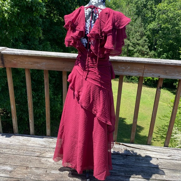 LIKE NEW ASOS Design Chiffon Midi Dress - Picture 3 of 5